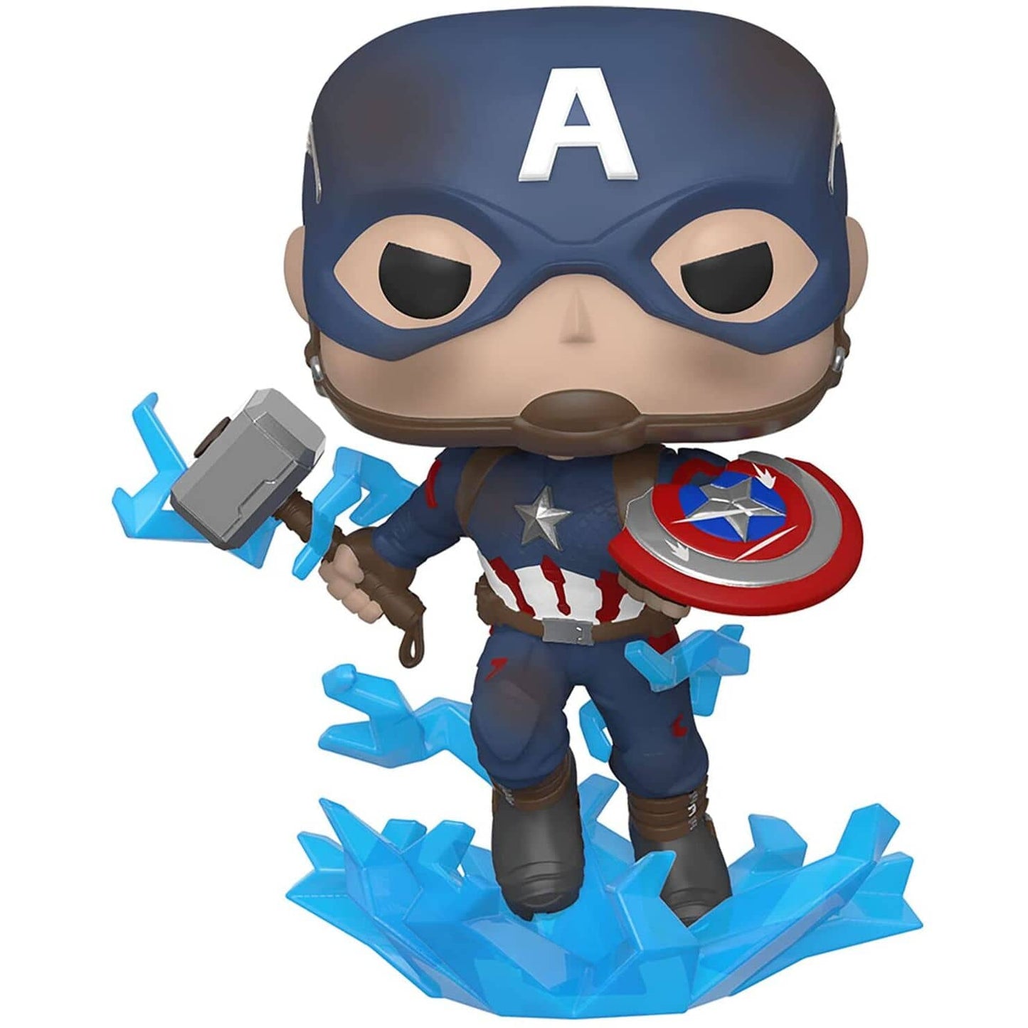 Figura POP Marvel Vengadores Endgame Capitan America with Broken Shield & Mjolnir - Espadas y Más