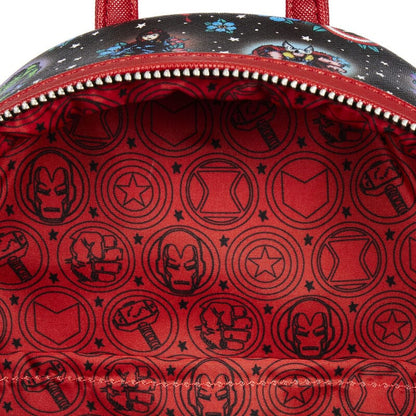 Imagen de Mochila Vengadores Avengers Marvel Loungefly 26cm parte de nuestra colección en Espadas y más, sitio oficial.