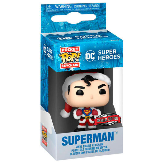 Imagenes del producto Llavero Pocket POP DC Comics Holiday Superman Exclusive