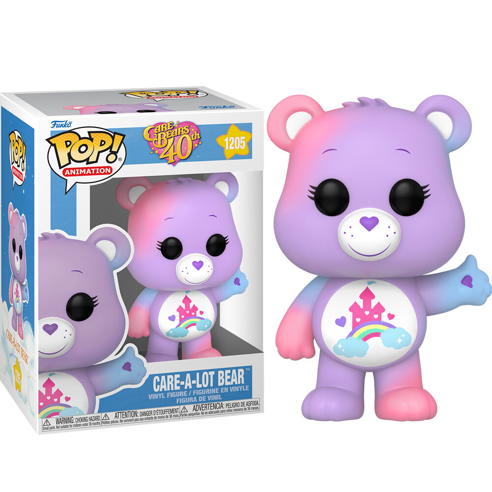 Packung mit 6 POP-Figuren Care Bears 40th Anniversary Care a Lot Bear 5 + 1 Chase