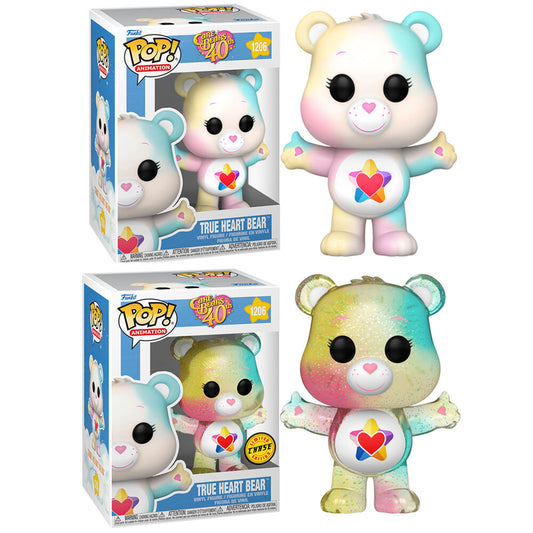 Imagenes del producto Pack 6 figuras POP Care Bears 40th Anniversary True Heart Bear 5 + 1 Chase