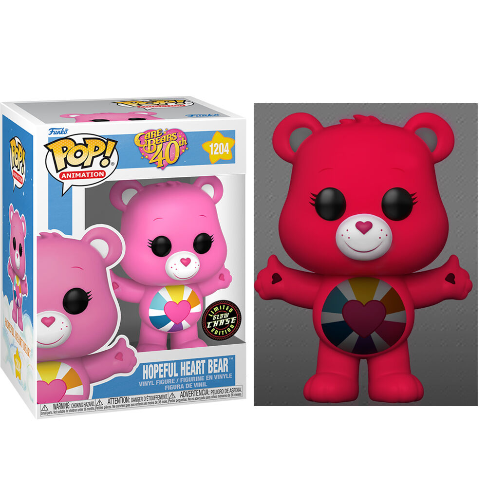 Pack 6 figuras POP Care Bears 40th Anniversary Hopeful Heart Bear 5 + 1 Chase