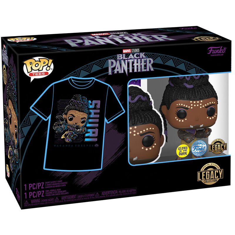 Set figura POP & Tee Marvel Black Panther Shury Exclusive-1