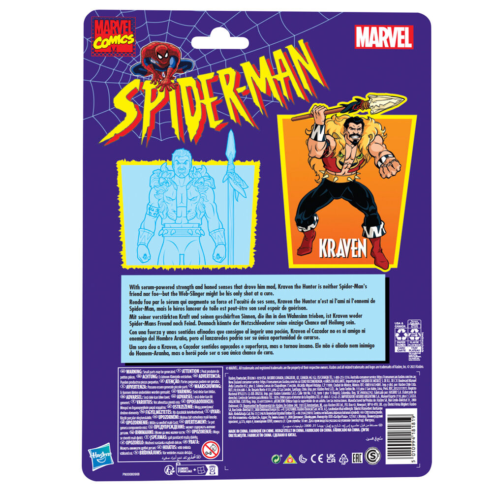 Figura Kraven Spiderman Marvel Comics 15cm