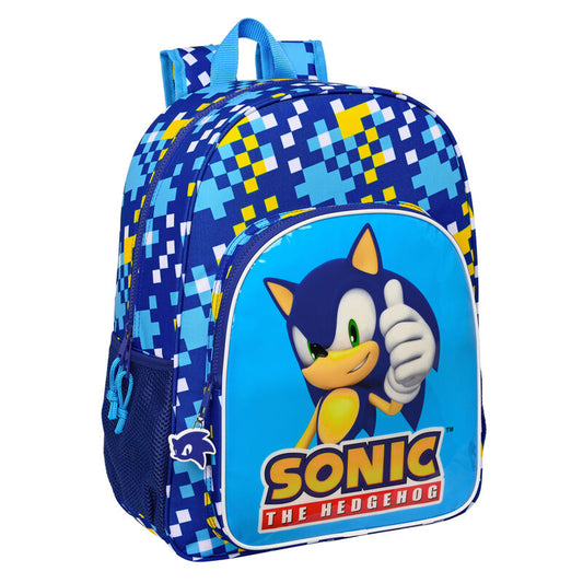 Imagenes del producto Mochila Speed Sonic The Hedgehog 42cm adaptable