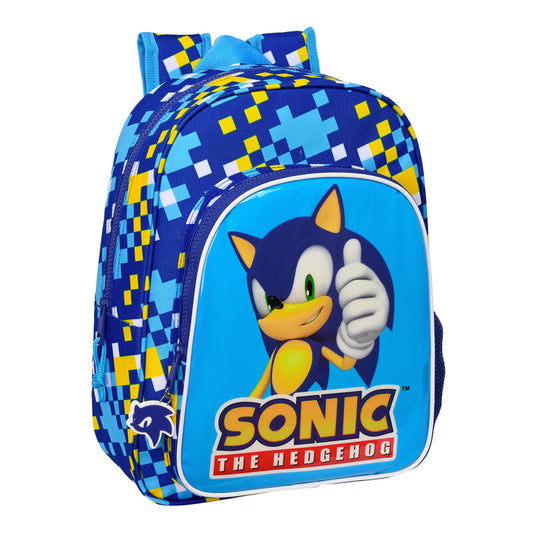 Imagenes del producto Mochila Speed Sonic The Hedgehog 34cm adaptable
