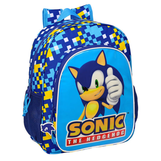 Imagenes del producto Mochila Speed Sonic The Hedgehog 38cm adaptable