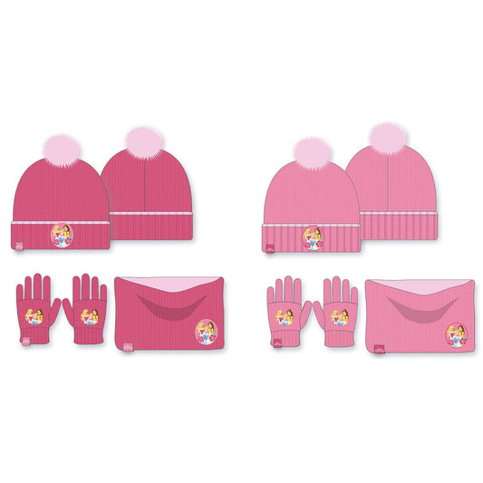 Imagenes del producto Conjunto gorro guantes braga cuello Princesas Disney infantil