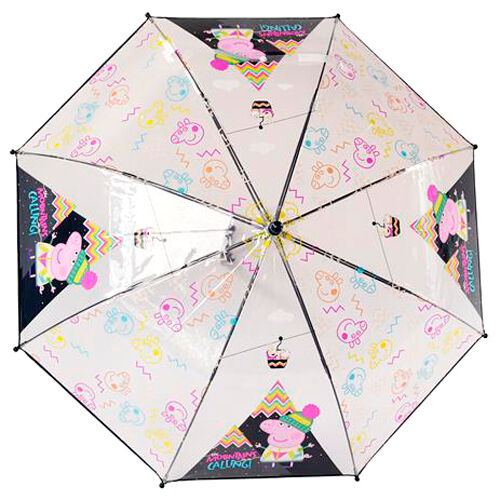 Paraguas manual transparente Peppa Pig 48cm