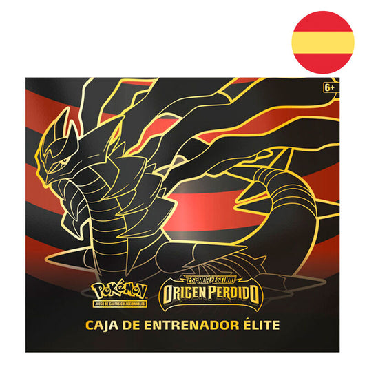 Imagenes del producto Estuche juego cartas coleccionables Entrenador Origen Perdido Elite Espada y Escudo Pokemon español