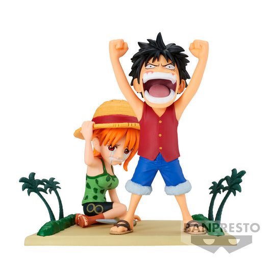 Imagenes del producto Figura Luffy &#38; Nami WCF Log Stories One Piece 7cm