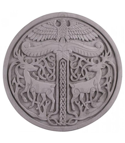 Irminsul, decoración de pared hecha de piedra fundida gris 2080990101 - Espadas y Más