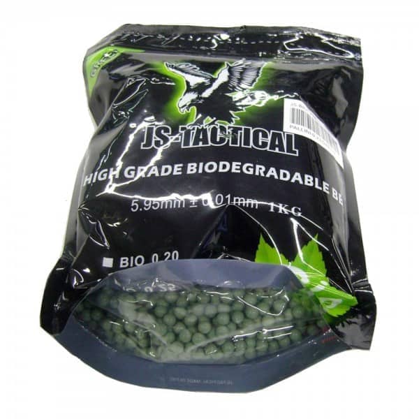 JS-BOLAS BOLAS TACTICAS BIODEGRADABLES 0.23G VERDE (JS-BIO0.23V) - Espadas y Más