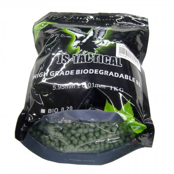 JS-BOLAS TACTICAS BIODEGRADABLES DE BOLAS 0,20G VERDE (JS-BIO0,20V) - Espadas y Más