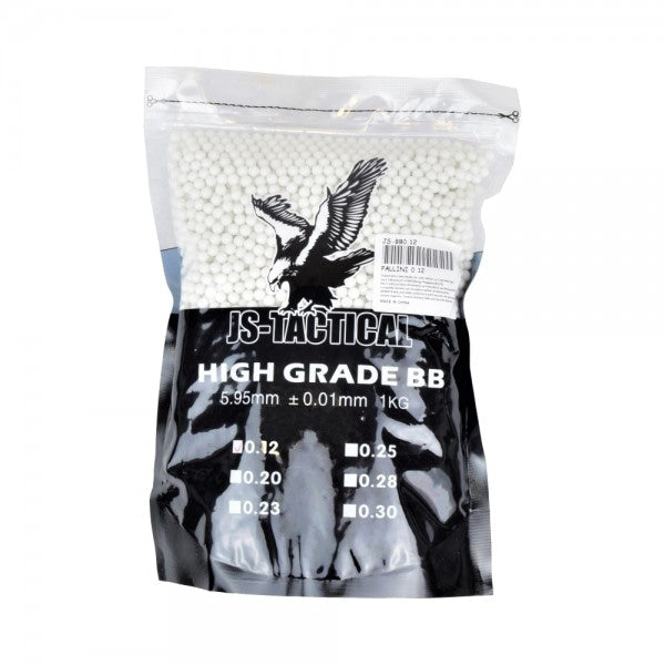 JS-PELLET TACTICAL BOLA 0,12G BLANCO (JS-BB0.12) - Espadas y Más