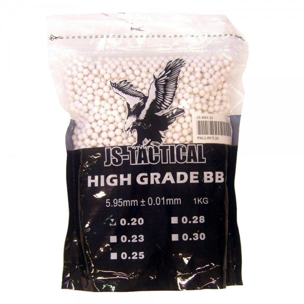 JS-PELLET TACTICAL BOLA 0,20G BLANCO (JS-BB0.20) - Espadas y Más