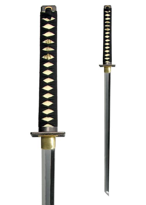 Katana de Prácticas ninjato con samé blanco SH1071 - Espadas y Más