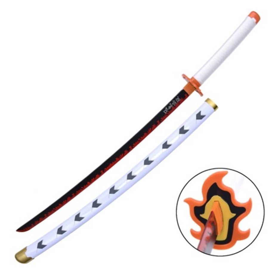 Katana de Rengoku con hoja de madera de bambú Demon Slayer Kimetsu no Yaiba  zs656w > Espadas y mas