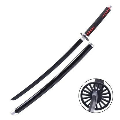 Imagen de Katana de Tanjiro Kamado con hoja de madera de bambú Kimetsu no Yaiba Demon Slayer parte de nuestra colección en Espadas y más, sitio oficial.