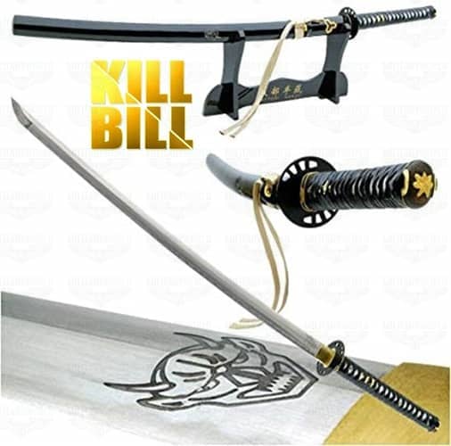Katana japonesa de Kill Bill como la de la película Kill Bill con expositor, sageo, saya etc. Vendida por Espadas y más