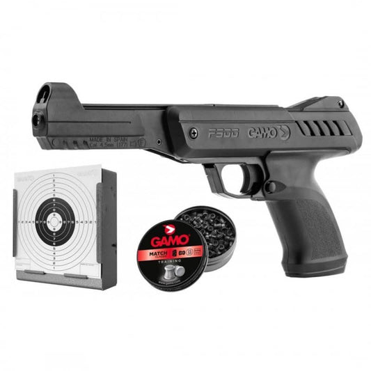 Kit completo: Pistola manual de Balines Gamo P900 + Balines + Dianas - Espadas y Más