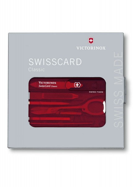 Kit herramientas Swiss Card Classic, rojo, Victorinox VI-0.7100.T - Espadas y Más