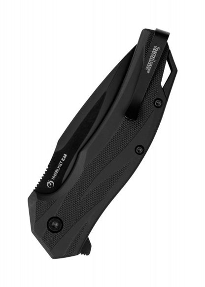 Cuchillo plegable Kershaw Lateral, negro dentado  KW-1645BLKST - Espadas y Más