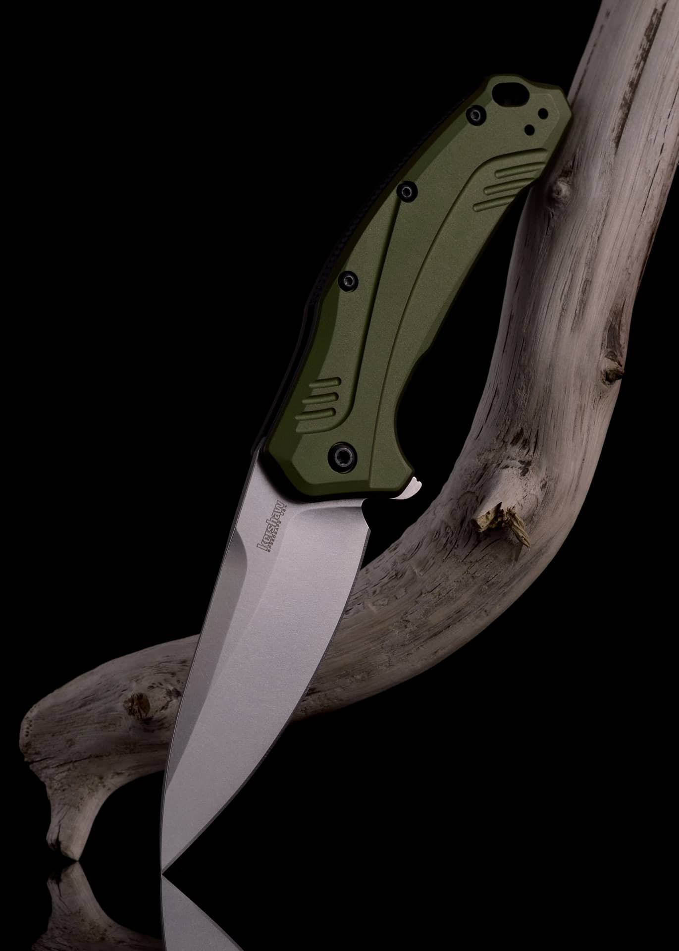 Navaja de bolsillo Kershaw Link Olive Aluminio KW-1776OLSW - Espadas y Más