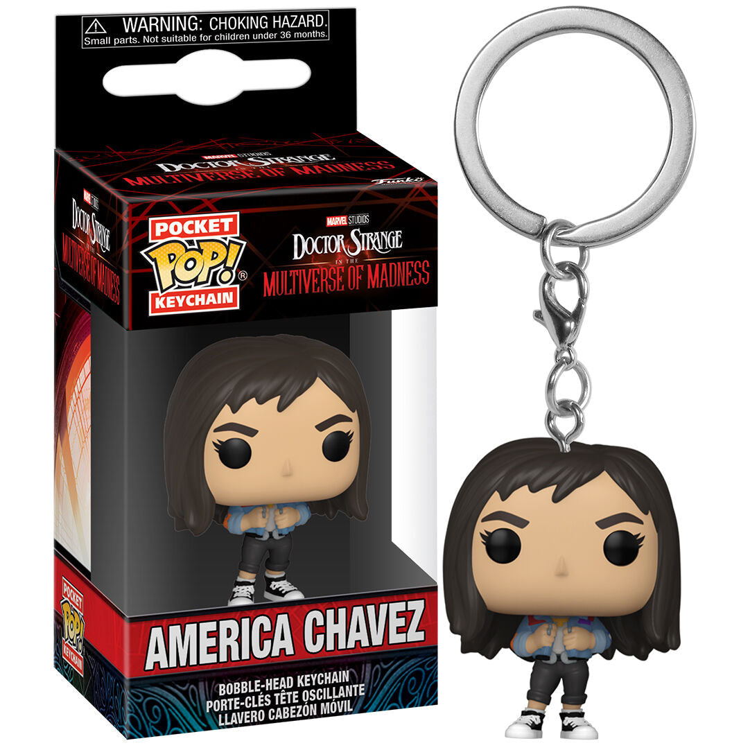 Llavero Pocket POP Marvel Doctor Strange America Chavez - Espadas y Más