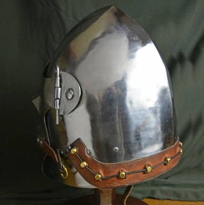 Casco Bacinete de batalla 4 - acero 2,5mm - Versión de Batalla Medieval