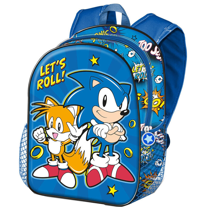 Mochila 3D Lets Roll Sonic The Hedgehot 31cm - Espadas y Más