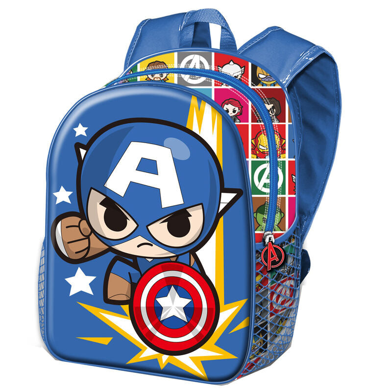 Mochila 3D Punch Capitan America Vengadores Avengers Marvel 31cm - Espadas y Más