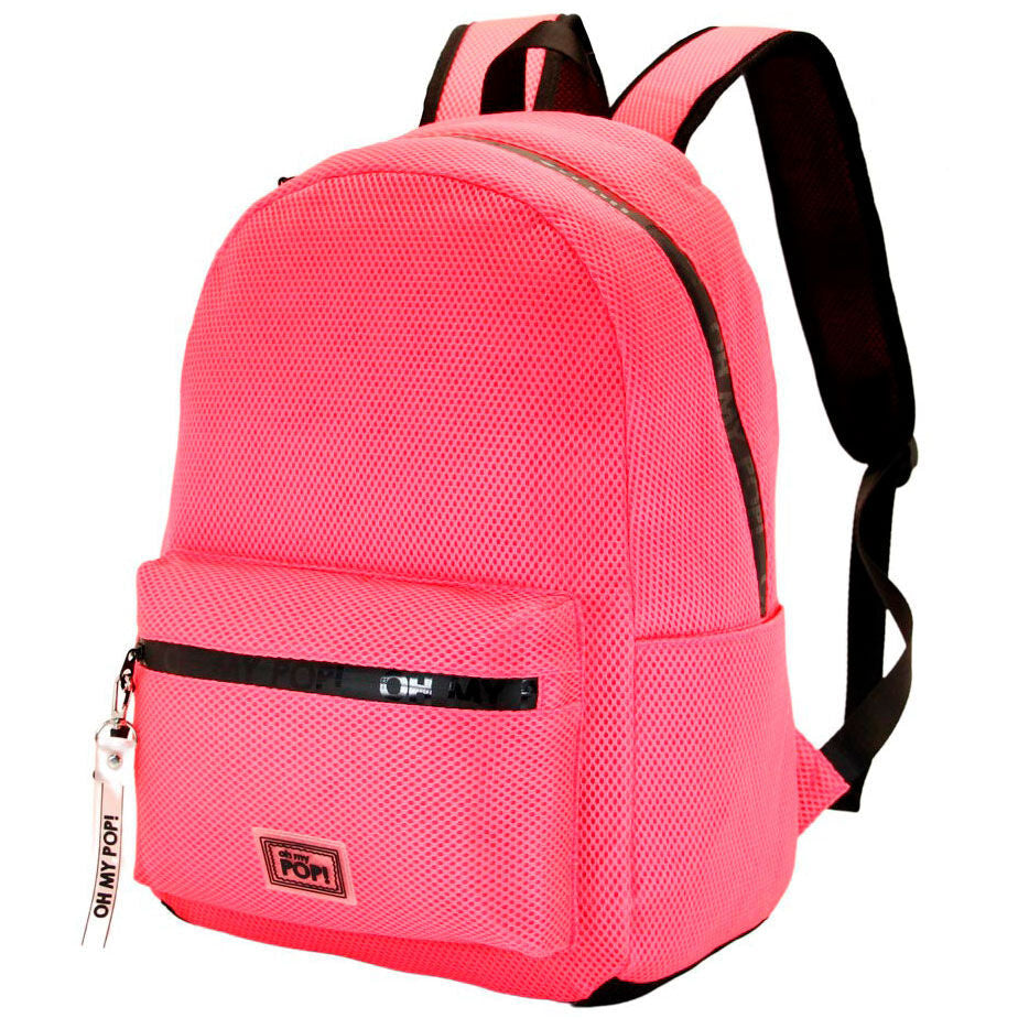 Mochila Smart Fucsia Neon Oh My Pop! 44cm - Espadas y Más