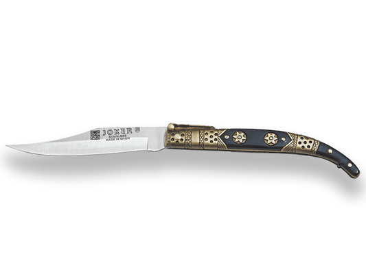NAVAJA CLASICA CON PUÑO ZAMAK DECORADO Y HOJA 10 CM N103D - Espadas y Más
