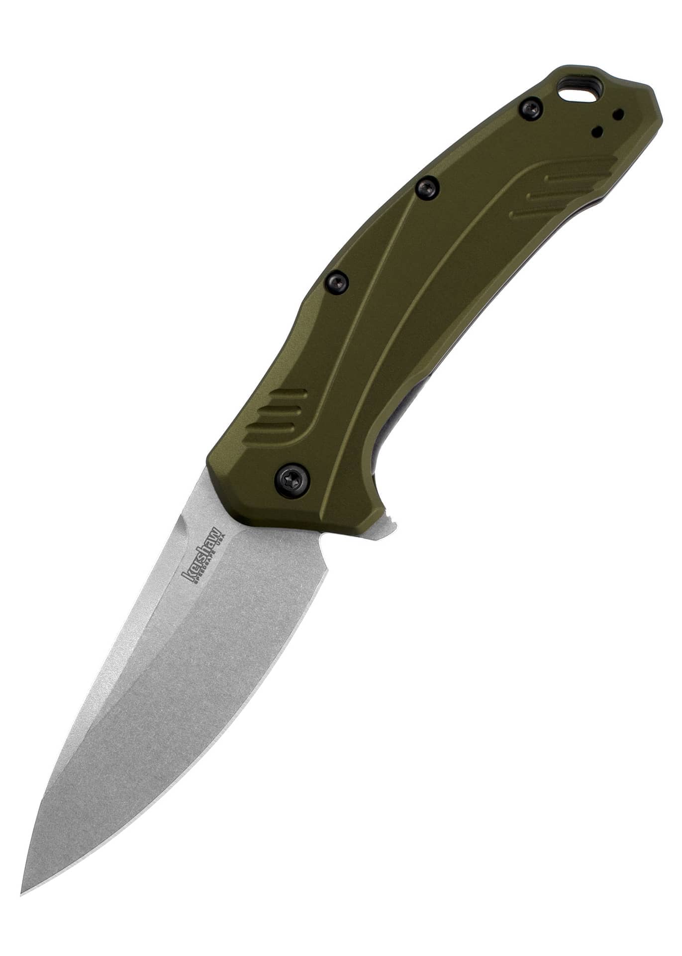 Navaja de bolsillo Kershaw Link Olive Aluminio KW-1776OLSW - Espadas y Más