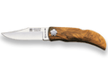 NAVAJA DE CAZA CON CACHAS DE MADERA DE OLIVO Y HOJA DE 9 CM. - Espadas y Más