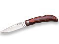 NAVAJA DEPORTIVA CON CACHAS EN MADERA ROJA RANURA DEDOS Y HOJA DE 7,5 CM. - Espadas y Más