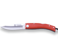 NAVAJA DEPORTIVA JOKER IBÉRICA ,CON BLOQUEO, CACHAS EN MICARTA NARANJA, ACERO INOX MOVA 1.4116 Y HOJA DE 7,5 CM. - Espadas y Más