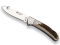 NAVAJA DESOLLADOR JOKER COCKER, CON CACHAS EN ASTA DE TORO VIROLA INOX. Y HOJA DE 9 CM NA50 - Espadas y Más