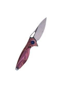 Navaja Hummingbird de Rikeknife acero de damasco diferentes colores RKMINI - Espadas y Más