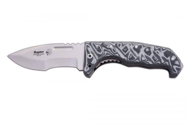 Navaja J&V RAPTOR MICARTA CAMO PIXEL ARIDO O GRIS FUNDA ECO  1231-M7-ECO - Espadas y Más