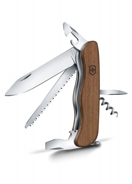 Navaja Multiusos Forester Wood, 10 Funciones, madera de nogal, Victorinox  VI-0.8361.63 - Espadas y Más