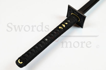 Imagen de Ninjato funcional afilado acero de damasco negro 11706 parte de nuestra colección en Espadas y más, sitio oficial.