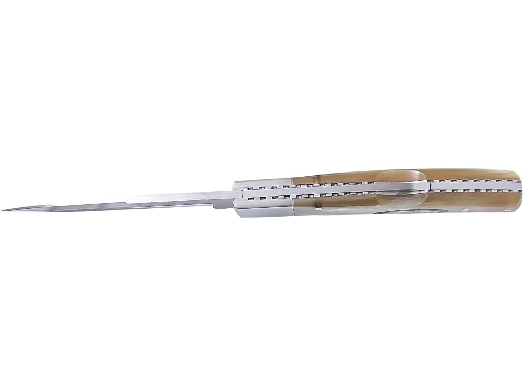NAVAJA DEPORTIVA CON VIROLA CACHAS DE OLIVO Y HOJA DE 8 CM - Espadas y Más