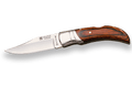 NAVAJA DE CAZA CON CACHAS DE MADERA ROJA Y HOJA DE 9 CM. - Espadas y Más