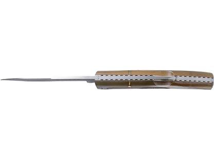 NAVAJA DEPORTIVA CON BLOQUEO CACHAS EN MADERA ROJA Y HOJA DE 8 CM - Espadas y Más