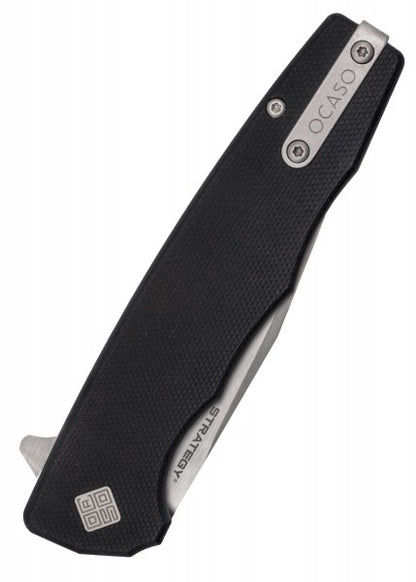 Cuchillo Estrategia, negro, G10, Ocaso Knives OC-29BGD - Espadas y Más