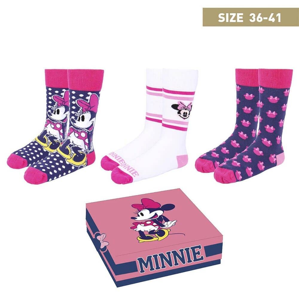 Pack 3 calcetines Minnie Disney - Espadas y Más