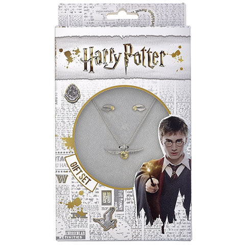 Pack collar y pendientes Reliquias de la Muerte o snitch dorada - Harry Potter EGSNX0054 - Espadas y Más