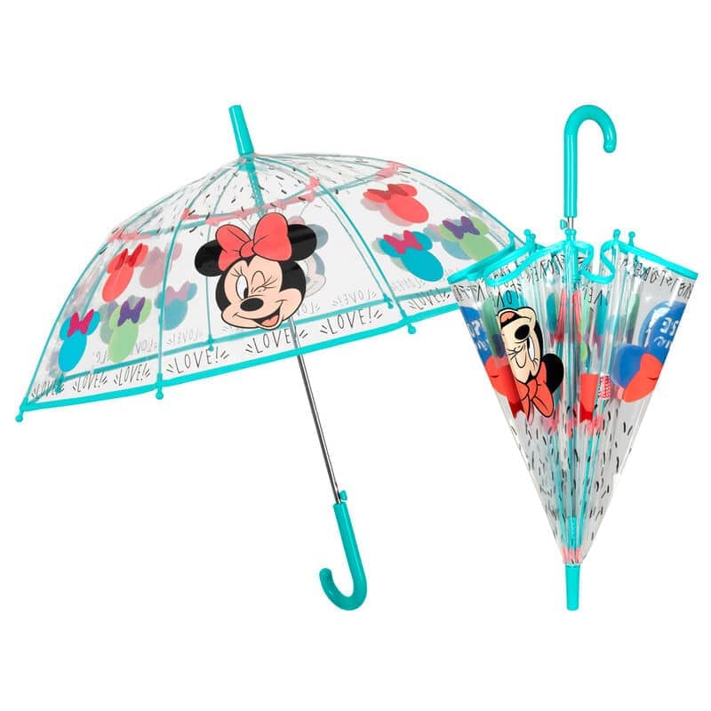 Paraguas automatico transparente Minnie Disney 45cm - Espadas y Más